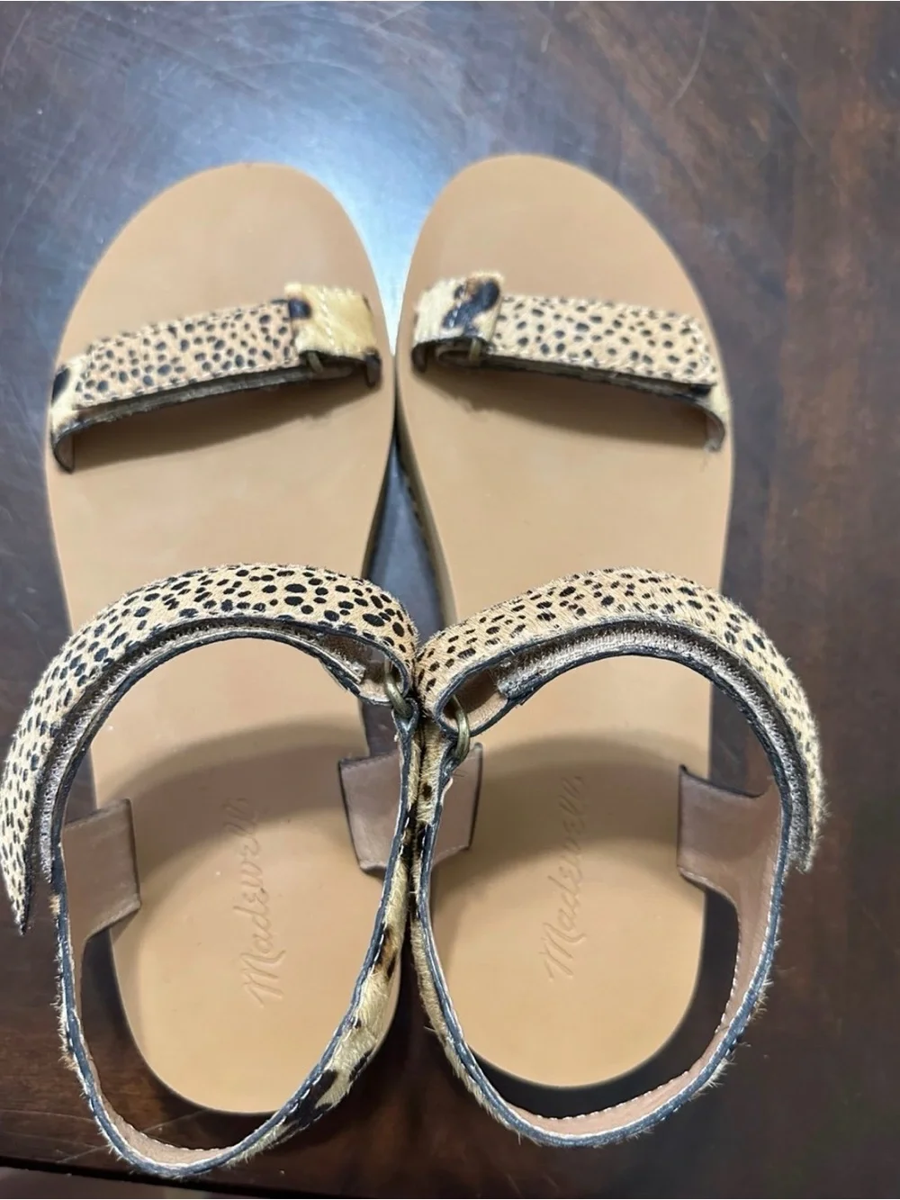 Madewell “The Maggie” Leopard Spot Sandals size 9